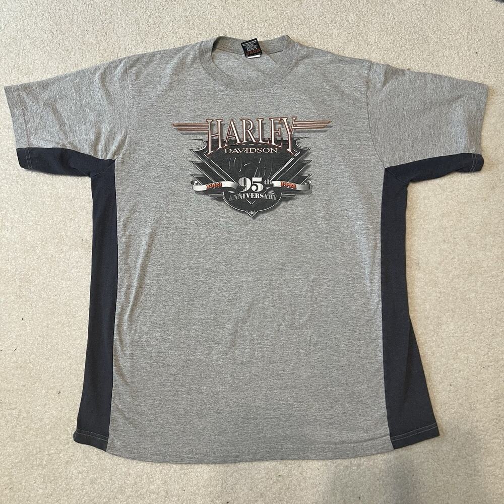 Vintage Harley Davidson 95th Anniversary T Shirt XL Suburban Motors Wisconsin